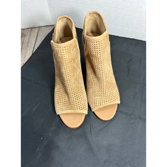 Sam Edelman  Easton Brown Suede peep toe Booties Size 9.5 - Picture 2 of 8